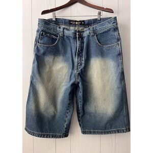 Jordan Craig BAGGY Y2K Denim Shorts Long Shorts Faded Denim Men's 40